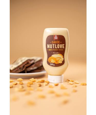 All-Nutrition Nutlove White Peanut Choco Sauce - Sugar-Free Dessert Syrup Fat-Free & Low-Calorie - 280g - Buy Online on GoSupps.com
