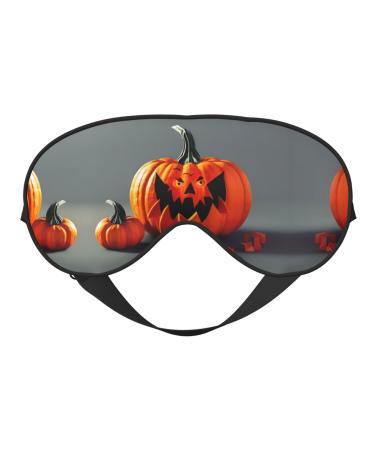 Fall Pumpkin Print Ultra-Soft Light-Blocking Eye Mask for Optimal Comfort and Restful Sleep