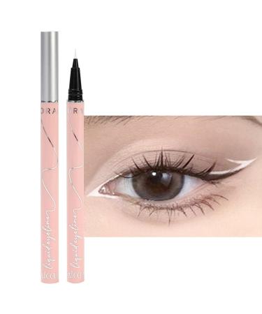 Waterproof Liquid Eyeliner - Long Lasting Waterline Eyeliner - Women Precision Brush Tip Glides On Easily To Create Any Look Gel Pigments With 24-Hour Wear Fulenyi 05#white Tail