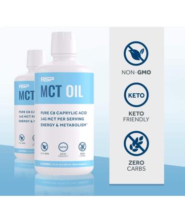 RSP Nutrition Clean Active MCT Oil 32 oz - Premium Medium Chain Triglycerides - Buy Online on GoSupps.com
