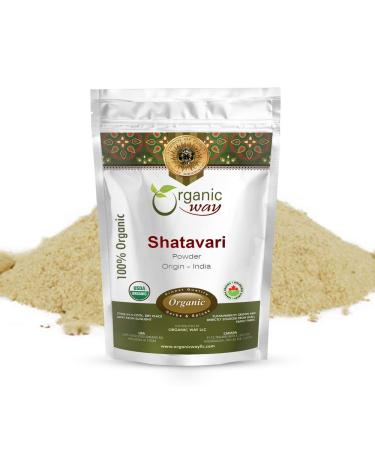 Organic Way Shatavari Powder (Asparagus Racemosus) - Kosher & USDA Certified | Vegan Non-GMO & Gluten Free | Tested for Heavy Metal and Purity | Resealable Bag | 100% Raw from India (1LBS / 16Oz.) 1 Pound (Pack of 1)