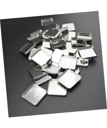 112 pcs Pressed Square Powder Pans Blusher Empty Cosmetics Eyeshadow Makeup Metal for mediumx2pcs Silverx2pcs - Buy Online on GoSupps.com