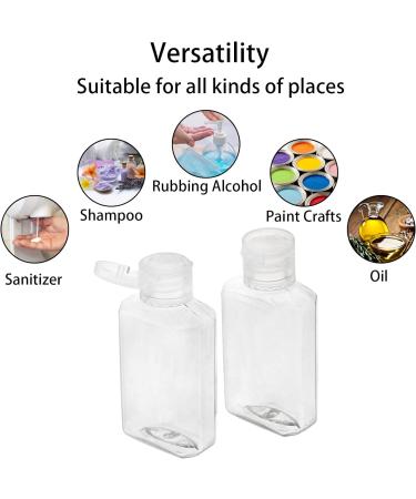 60 Pack 2 oz Clear PET Travel Bottles with Flip Top Caps - Portable Refillable Containers for Hand Sanitizer, Shampoo, Lotion - Travel Size Toiletry Bottles - Buy Online on GoSupps.com
