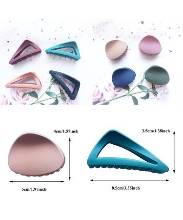LAKYTION French Matte Claw Clips - 8 Pack Stylish Triangle Hair Claw Set for Women & Girls - Buy Online on GoSupps.com