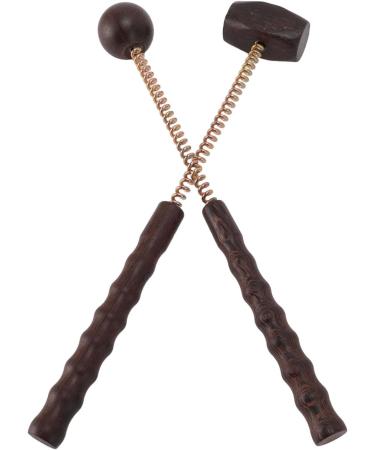 Filfeel Massage Ball Hammer - Portable Manual Massage Device for Back & Shoulder Muscle Relief | Wood Massage Hammer with Spring Grip - Buy Online on GoSupps.com