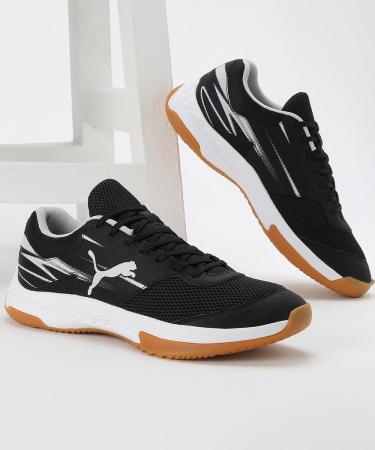 PUMA Men's Varion II Indoor Sneakers - 40.5 EU Black Gray Yellow Blaze - International Shipping Available - Buy Online on GoSupps.com