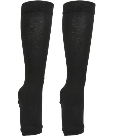 Open Compression Stockings for Pain Relief | Elastic Decompression for Sports | Black L/XL - Shop Internationally - Buy Online on GoSupps.com