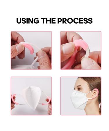 4 Pairs Silicone Masking Hooks | Ear Protection Earring Side Handles & Slide-Resistant Ear Loops | Comfortable Throat Protector for Masks - Buy Online on GoSupps.com