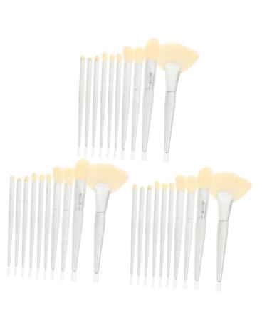 Angoily Womens 3 Sets Makeup Brush Make up Girl's Eyeshadow Brush Cosmetic Eye Brush Eye Brush for Makeup Powder Applicator Blending Brush Artificial Fiber Miss Tool Brush Conical White