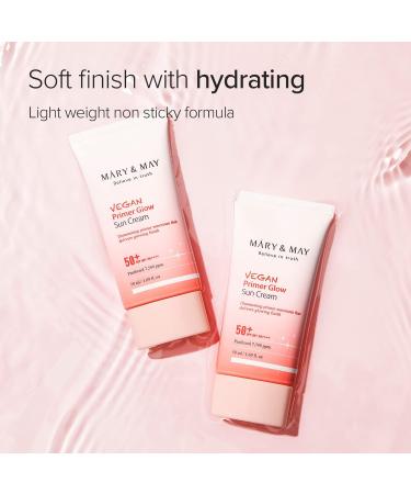 MaryMay Mary & May Vegan Primer Glow Sun Cream SPF 50+ PA++++ 50ml - Buy Online on GoSupps.com