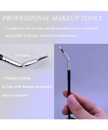 Dfcdcoo Dolly Mascara Fan Brush - Angled Eyelash & Eyebrow Makeup Brush Set (2PCS) - Buy Online on GoSupps.com