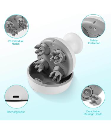 Alljoy Wireless Electric Scalp Massager - LCD Head Massager IPX7 Waterproof Multi-Mode Hair Growth & Stress Relief Device (Aurora) | International Shipping - Buy Online on GoSupps.com
