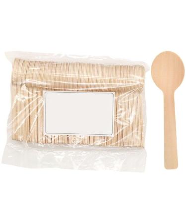 500 Pcs Mini Wooden Spoon Biodegradable Spoons Dessert Spoons Mini Ice Cream Spoons Dessert Scoop for Party