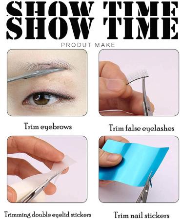 4 Curved Sharp Blade Eyebrow and Eyelash Extensions Scissors - Stainless Steel Precision Trimmers for Professional Grooming - 1 Pc - Buy Online on GoSupps.com