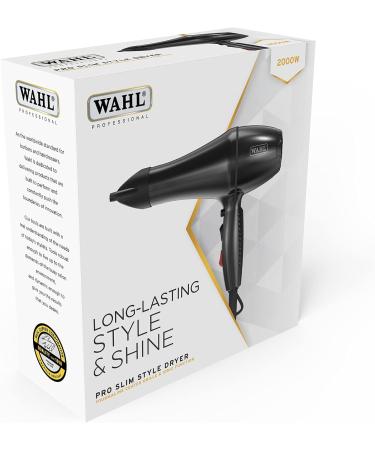 Wahl Pro Slim Style Dryer Hair Dryers for Women 2000 Watts Ionic Function Reduces Static and Frizz Tourmaline Coated Grille Cool Shot Button 3 Heat and 2 Speed Settings Slim - Buy Online on GoSupps.com