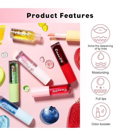 6Pcs Mini Color Changing Lip Balm Set - Hydrating Lip Glow Oil Set/Tinted Lipstick Fruit-Flavored Lip Gloss Sets/Moisturizing Lip Tint Lip Care Kit - Buy Online on GoSupps.com