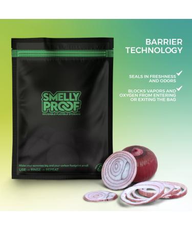 Smelly Proof Reusable Food Storage Container Bags - BPA Free PEVA Freezer Bags - Dishwasher Safe - No Odor Triple Zip - 10 Pack (Medium 6.5 x 7.5) - Buy Online on GoSupps.com