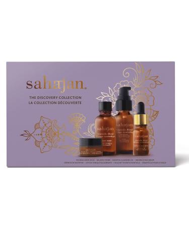 Sahajan Discovery Gift Set - Ayurvedic Facial Care for Women | Essential Cleansing Oil Balance Toner Radiance Serum & Nourish Creme Riche - International Shipping Available - Buy Online on GoSupps.com