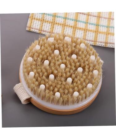 Bath Brush Round Head Massage Body Brush Back Scrubber (11x11cm) - Buy Online on GoSupps.com