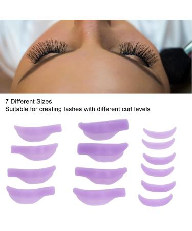 Reusable Lash Pads - 7 Pairs in Various Sizes for Beauty Salons - Purple | International Shipping - Buy Online on GoSupps.com
