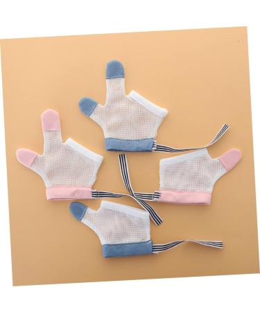 TOYANDONA Anti-Eating Teething Gloves for Babies - Breathable Nylon Half Finger Gloves - Finger Sucking Prevention Toy - Kids Newborn Mitts (2 Pack) - Buy Online on GoSupps.com
