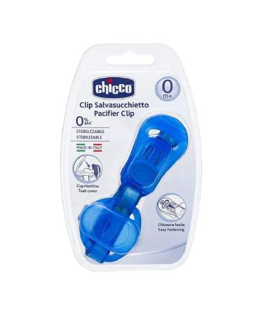 Chicco pacifier strap with teat protection clip velcro blue 1 piece (1 pack)