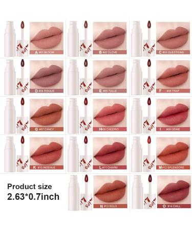  rongweiwang Waterproof matte lip stain sweat-proof smudge-proof dual-use travel-friendly travel-sized cosmetic lip makeup Type 11 - Buy Online on GoSupps.com