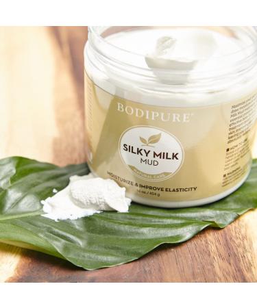 Bodipure Silky Milk Mud Mask - Spa Quality Body Treatment with Essential Milk Proteins & Vitamins - Moisturizing & Re-hydrating - 16 Ounce - Buy Online on GoSupps.com
