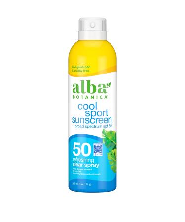 Alba Botanica Cool Sport Sunscreen Spray, SPF 50, 6 Oz Cool Sport (SPF 50)