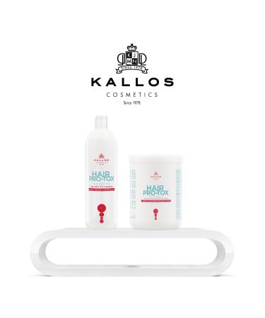 Kallos KJMN Hair Pro-tox Cream Hair Mask - Keratin Collagen & Hyaluronic Acid 1000 ml | Hydrate & Revitalize Your Hair - Buy Online on GoSupps.com