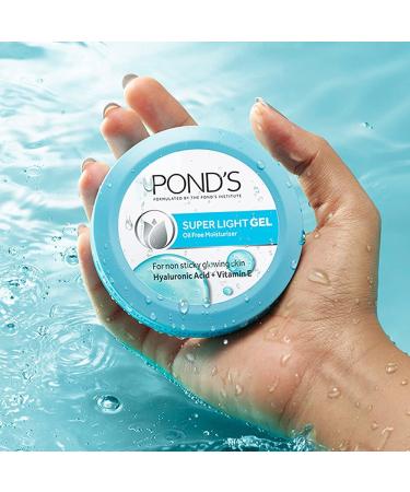 P.O.N.D.S Super Light Gel Oil-Free Face Moisturizer - Hydrating with Hyaluronic Acid & Vitamin E for Glowing Skin - 24hr Daily Use - 73g - Buy Online on GoSupps.com