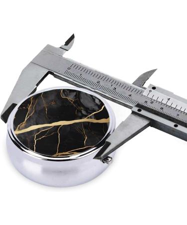 Colored Marble Round Pill Box - 3 Compartment Mini Portable Medicine Organizer for Travel & Vitamins - Buy Online on GoSupps.com