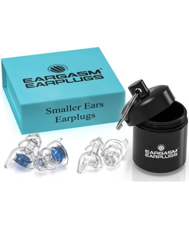 Eargasm Smaller Ears Earplugs for Concerts Musicians Motorcycles Noise Sensitivity Disorders and More! Two Different Sizes Included to Accommodate Smaller Ear Shapes! Blue