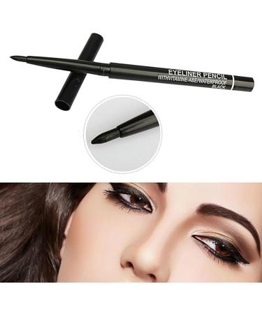 Colored Eyeliner Pencil | Long-Lasting Colored Eyeliner Pens for Women | Anti-Sweat Under Eye Eyeliner Pencil Automatic Rotation Eyeliner Eye Makeup for Gifts Rowces Black - Buy Online on GoSupps.com