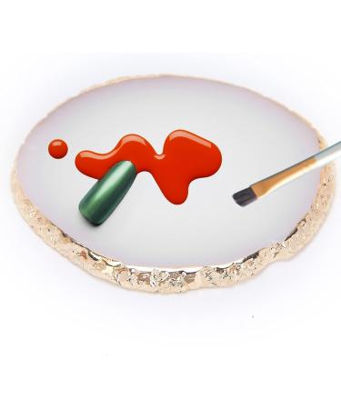  OKAT Manicure Palette Nail Polish Pigment Mixing Plate Comfortable Texture for Nail Art Display Stand for Photo Props (White) - Buy Online on GoSupps.com