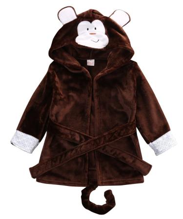 Baby Bathrobe for Boys and Girls with Hood and Bath Towel 120 Cafe Monkey