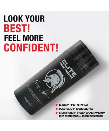 Elite Hair Fibers - Natural Solution for Instantly Thicker Hair - 12g (Dark Brown) - Men and Women - Buy Online on GoSupps.com
