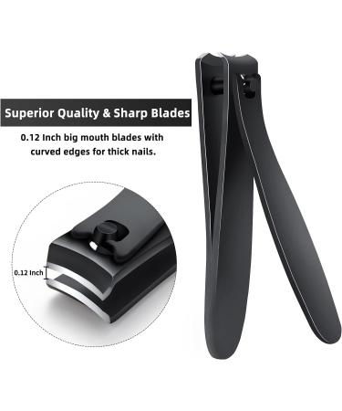Professional Nail Clippers Set - Ultra Sharp Fingernail and Toenail Clipper for Thick Nails - 2PCS with Leather Case - Best Travel and Gift for Men and Women - Buy Online on GoSupps.com