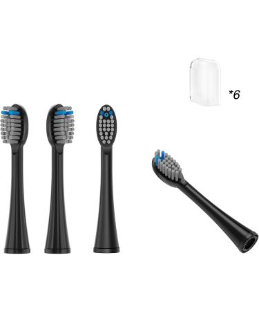 Replacement Flossing Toothbrush Heads (6-Pack) for Waterpik Sonic Fusion 2.0 SF-01 SF-02 SF-03 & SF-04 | Pisoniclea SF-Black - Buy Online on GoSupps.com