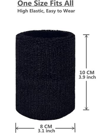 Siskok Sports Wrist Bands - 4PCS Sweat Bands for Men and Women - Wristbands for Tennis, Basketball, Fitness - Wicking and Absorbent Hand Protector Sleeve - Buy Online on GoSupps.com