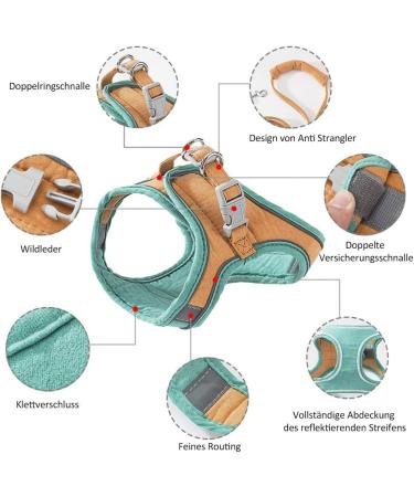 Fueegue Cat Harness with Leash - Escape Proof Adjustable & Soft for Cats & Dogs - Green XXL - Buy Online on GoSupps.com