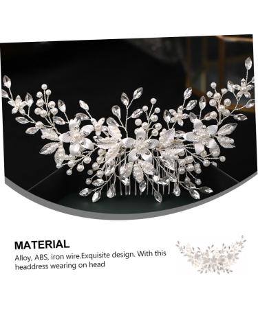 DOITOOL Alloy Pearl Hair Comb Flower Hair Comb Wedding Vintage Ornaments Bridal Pearl Headwear Tailors Bunion Spray Talcum Pearl Headpiece Tiara White Abs Bride Decorate Crystal - Buy Online on GoSupps.com