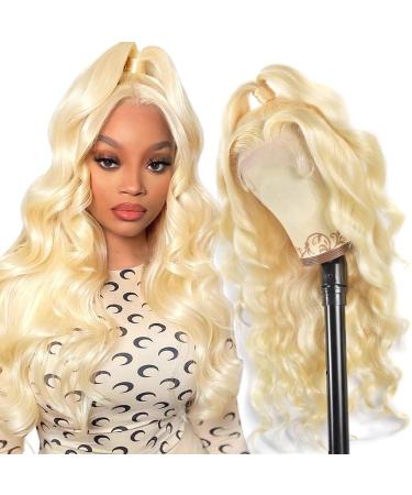 613 Lace Front Wig Human Hair 13x4 HD 613 Lace Frontal Wigs Body Wave 150% Density Blonde Lace Front Wigs Human Hair Brazilian Blonde Wigs Pre Plucked with Baby Hair SPARKLE DIVA (20inch, 613 lace front wig human hair) 20 …