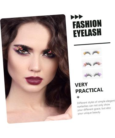 minkissy 6 Pairs Fluorescent False Eyelashes Glitter Lashes Glitter Eyelashes Lashes with Glitter False Lashes Lashes Cosmetic Lashes High-grade Fiber 3d Decorate Dense - Buy Online on GoSupps.com