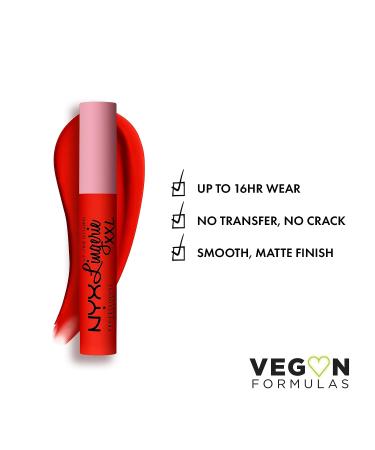 NYX Lip Lingerie XXL Matte Liquid Lipstick - On Fuego 0.13 Fl Oz (Pack of 1) - Buy Online on GoSupps.com