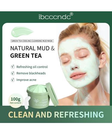 Green Tea Clay Mask Matcha Mud Mask Hydrating Moisturizing Deep Pore Cleansing Acne Treatment Green Tea Purifying Clay Mud Mask Blackhead Remover Mask Face Masks for Woman Man - Buy Online on GoSupps.com