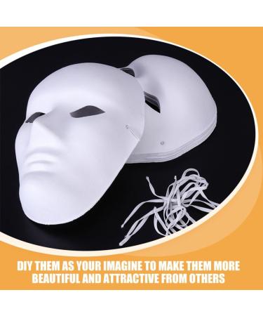 CALLARON 9 Pieces Paper Mache Masks - Plain White Blank Theater Masks for Crafting | Ideal for Adults & Holiday Projects - Buy Online on GoSupps.com
