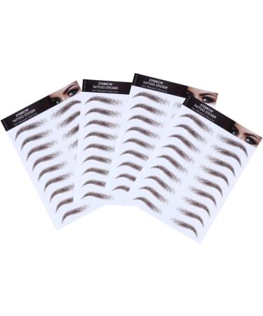 FOMIYES 12 Pcs Eyebrow Stickers Make up Kit Makeup Brow Sticker Imitation Eyebrow Semi-permanent 6d Mold - Buy Online on GoSupps.com