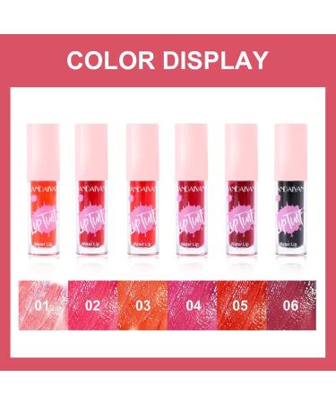 6 Color Lip Tint Stain Set - Matte Velvet & Watery Lip Stain with Moisturizing Plumping Effects - Shimmery Mini Liquid Lipstick - Waterproof, Long-Lasting Lip Color Makeup - Buy Online on GoSupps.com
