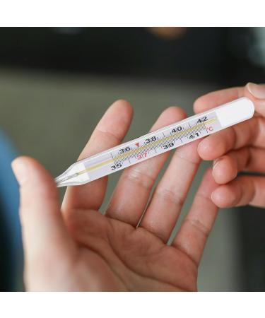 2Pc Glass Oral Thermometer for Adults - Fast Reading Fever Indicator | Free Shipping Worldwide - Buy Online on GoSupps.com